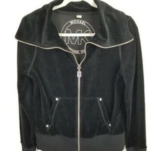Velor Feel Michael Kors luxe Zip up Jacke w/collar